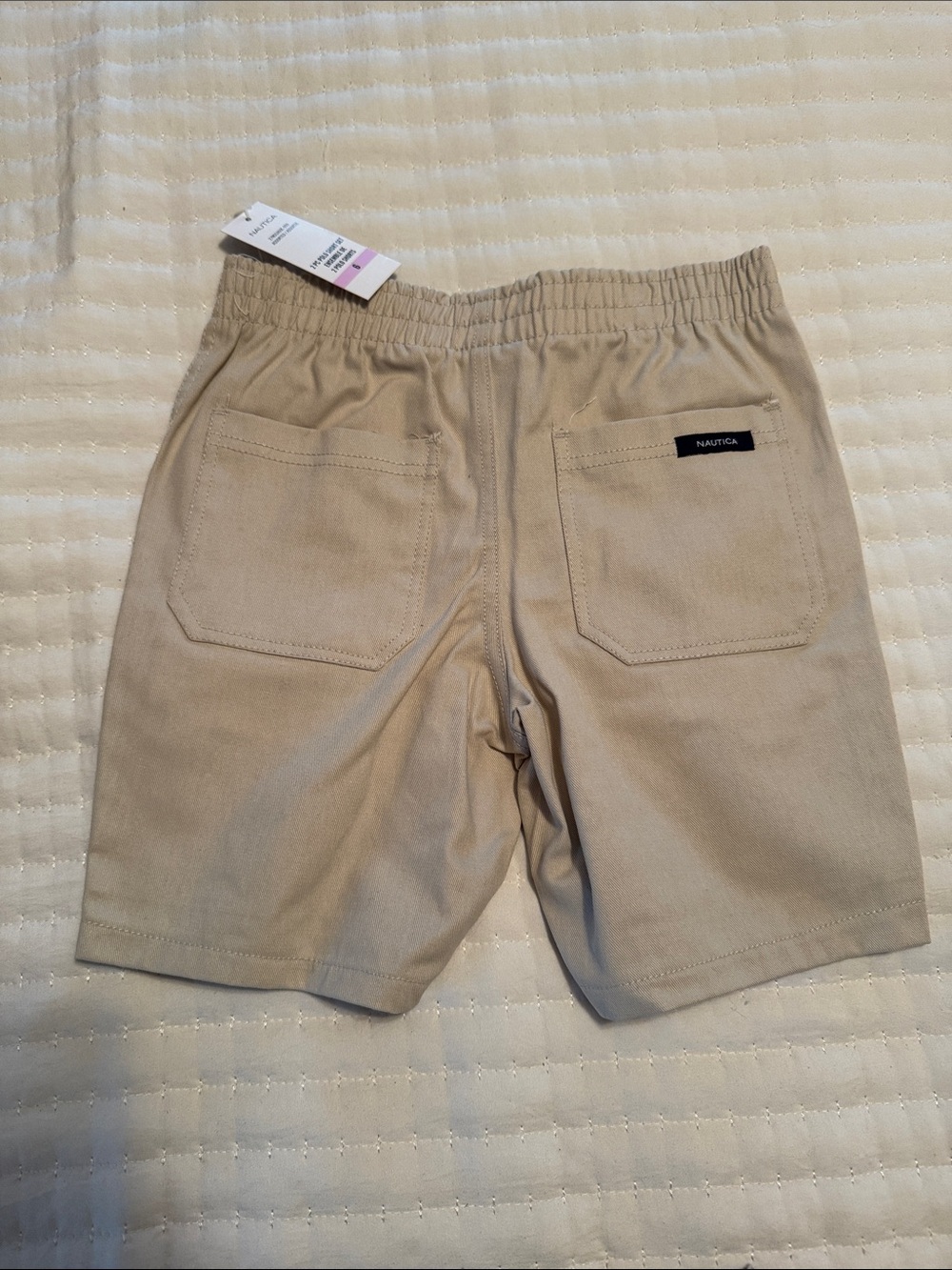 Nautica Beige Elastic-Waist Casual Shorts size 6 boys